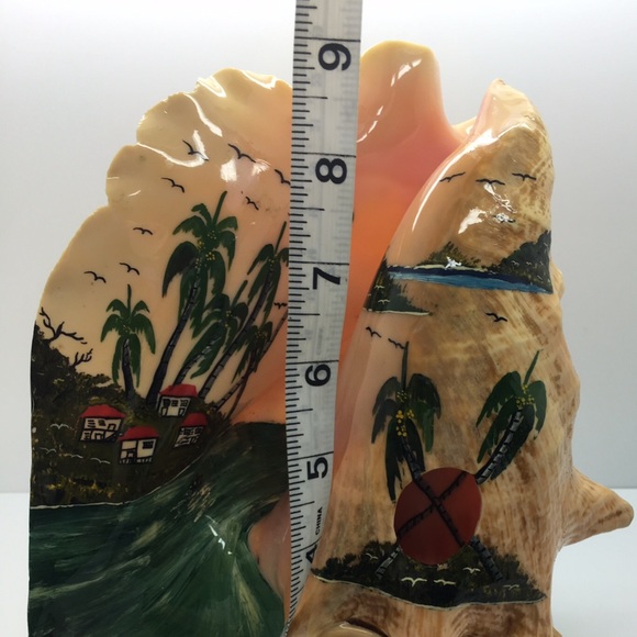 CONCH SHELL LIGHT HandPainted TIKI Bar Post WWII VERY RARE Vintage Working Lite! - Picture 15 of 16